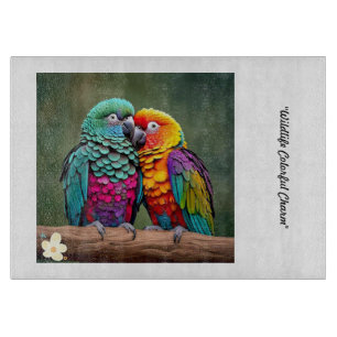 Planche À Découper "La maison tropicale des perroquets"