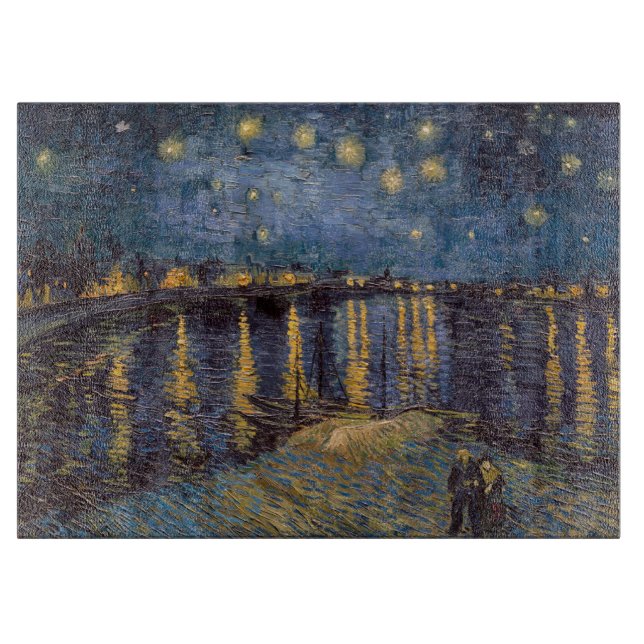 Planche À Découper La Nuit étoilée sur le Rhône de Vincent Van Gogh (Devant)