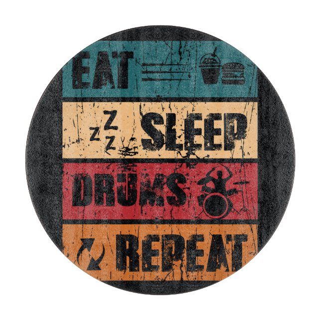 Planche À Découper La passion du tambour : illustration de design de  (Devant)