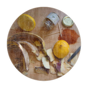 Planche À Découper la photo du légume désordonné de cuisine pèle