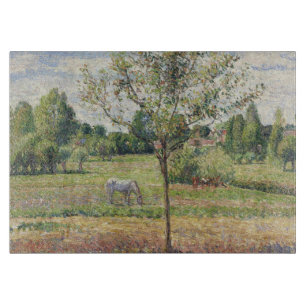 Planche À Découper La Prairie au cheval gris, Eragny, Peinture à l'hu