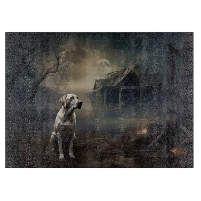Planche À Découper Labrador Halloween Épouvantable (Devant)