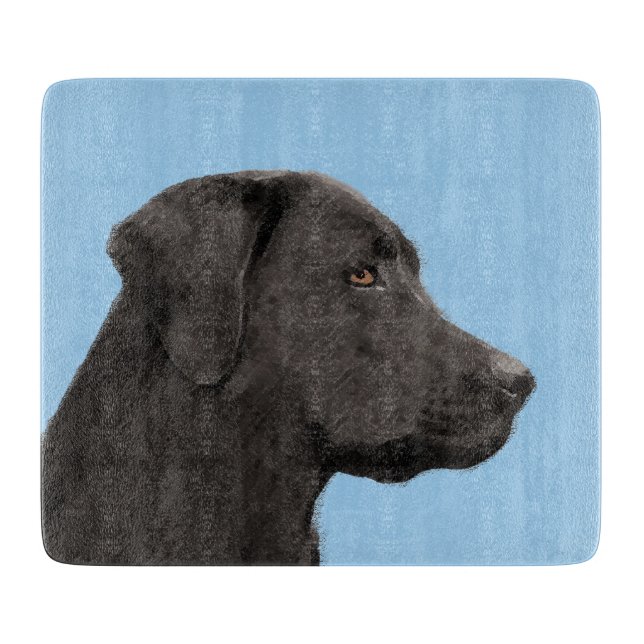 Planche À Découper Labrador Retriever Black Peinture Original Chien A (Devant)