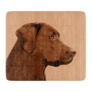 Planche À Découper Labrador Retriever (Chocolat) Peinture - Chien Art