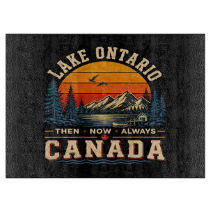Planche À Découper lac ontario puis maintenant toujours canada rétro