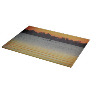 Planche À Découper Lac Wendouree Calme Avant la Tombée de la Nuit