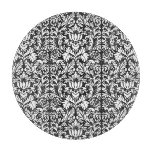 Planche À Découper Lace noir blanc Damas Brocade