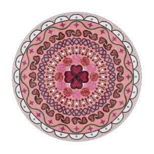 Planche À Découper Lacy Valentine's Day Glass Cutting Board