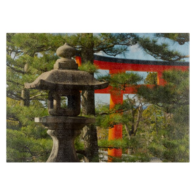 Planche À Découper Lantern en pierre et porte Torii (Devant)