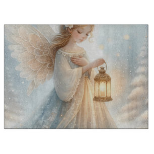 Planche À Découper Lanterne d'ange céleste d'hiver de réconfort