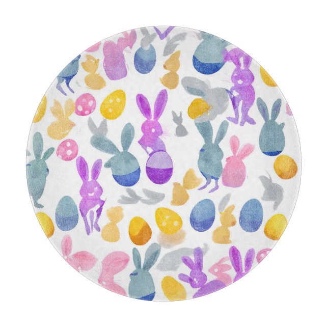 Planche À Découper lapin avec oeufs de pâques (Devant)