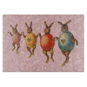 Planche À Découper Lapin de Pâques Œufs Dansants