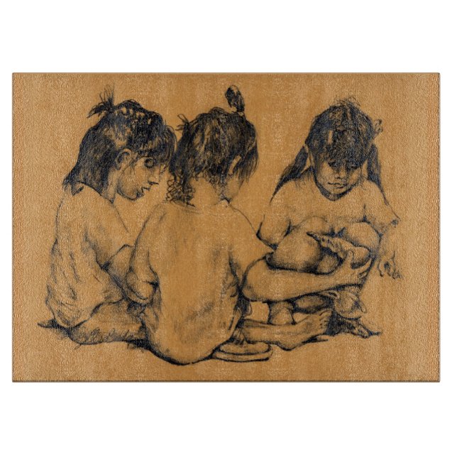 Planche À Découper Lapins de Plage (Devant)