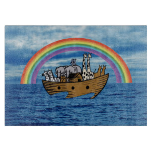 Planche À Découper L'arche de Noé - engagement de l'arc-en-ciel de