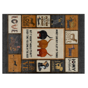 Planche À Découper L'Argent Dachshund Peut Acheter Beaucoup De Choses