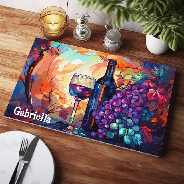 Planche À Découper L'art dans la cuisine : L'art de ligne personnalis (Créateur téléchargé)