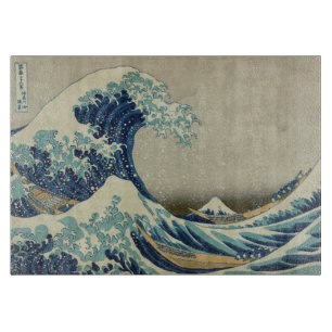Planche À Découper L'art japonais Vintage, la grande vague de Hokusai