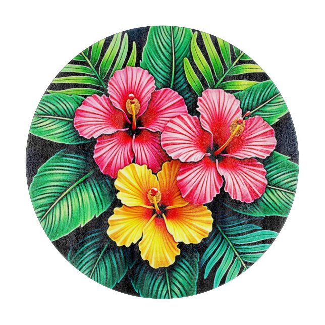 Planche À Découper L'art tropical des Hibiscus (Devant)