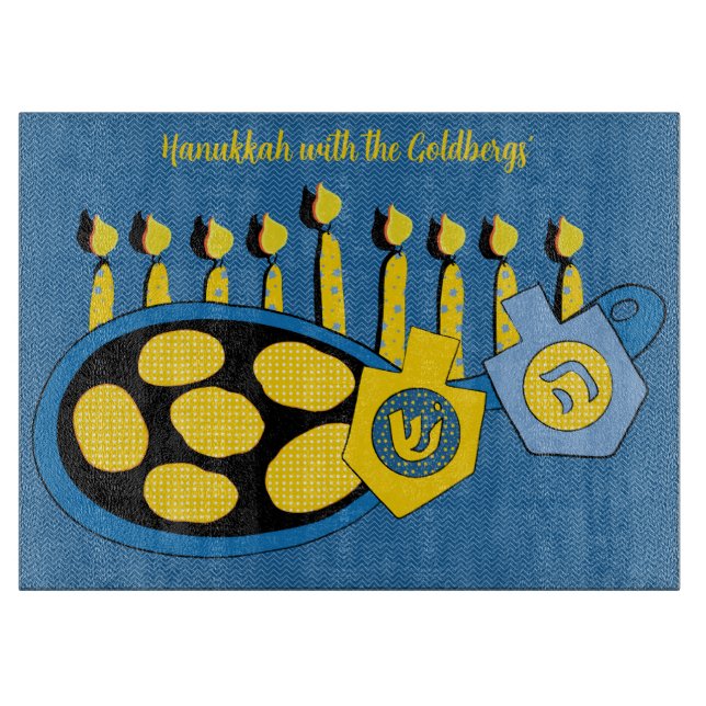 Planche À Découper Latkes Frits de Hanukkah (Devant)