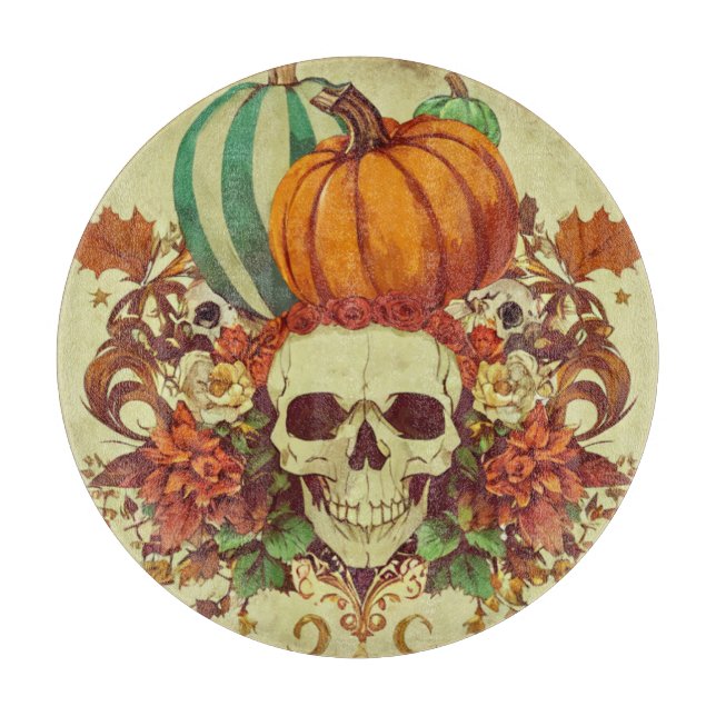Planche À Découper L'automne/Halloween/citrouille/squelette (Devant)