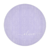 Lavande Purple Script Moderne Fille Monogramme Nom