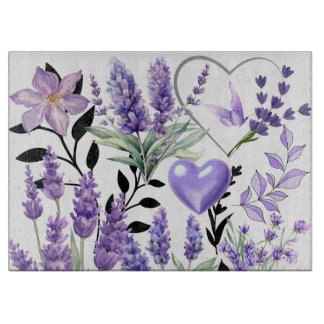 Planche À Découper Lavender Love Glass Cutboard