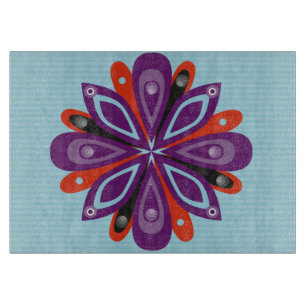 Planche À Découper Le conseil de taille du verre a éclaté le bleu