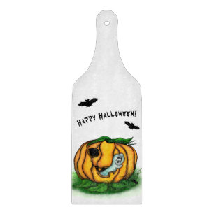 Planche À Découper Le fantôme d'Halloween, chauve-souris, fantôme et