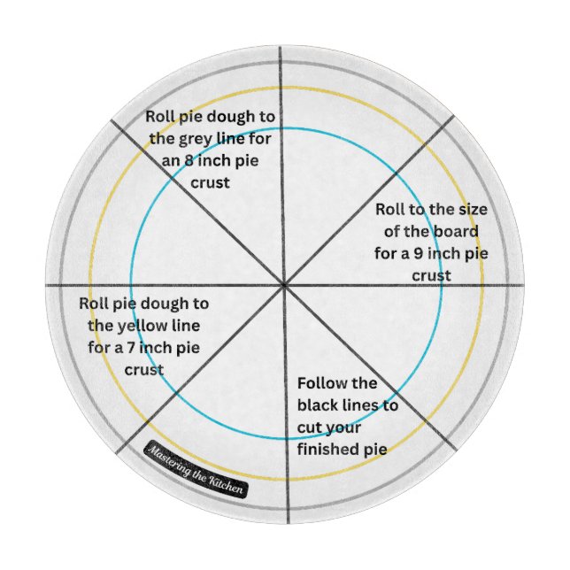 Planche À Découper Le Guide de Service Rond Precision Pie & Pizza (Devant)