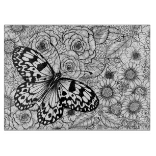 Planche À Découper Le jardin de cerf-volant en papier