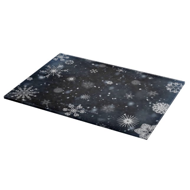 Planche À Découper Le Noël de SlipperyJoe, hiver magique paisible à (Coin)