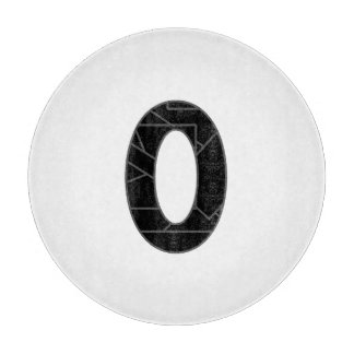 Planche À Découper Le nombre zéro (0) en noir