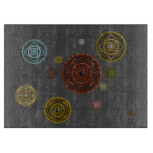 Planche À Découper Le plateau de coupe en verre Zodiac