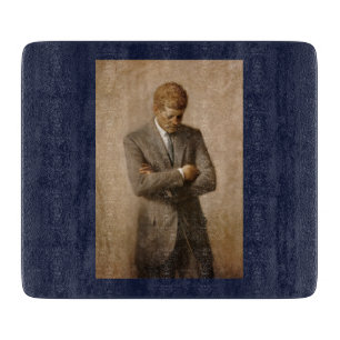 Planche À Découper Le président américain John Kennedy Portrait peint