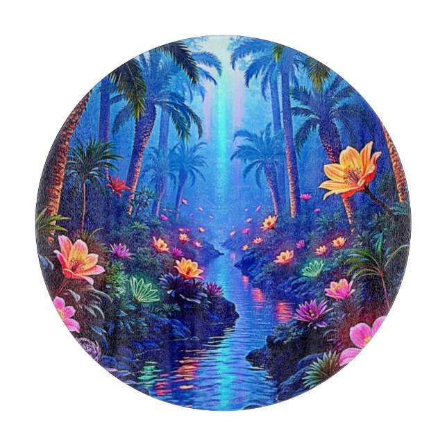 Planche À Découper Le rêve enchanté de la forêt de la rivière Vibrant (Devant)