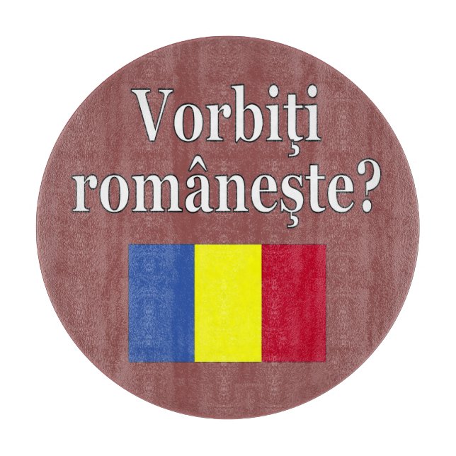 Planche À Découper Le Romanian Do You Speak ? Flag (Devant)