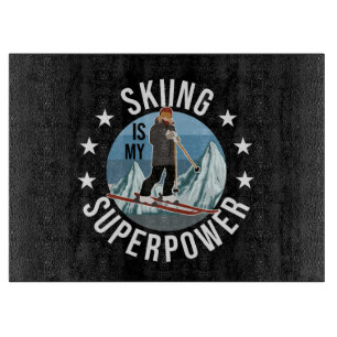 Planche À Découper Le Ski Est Mon Superpouvoir