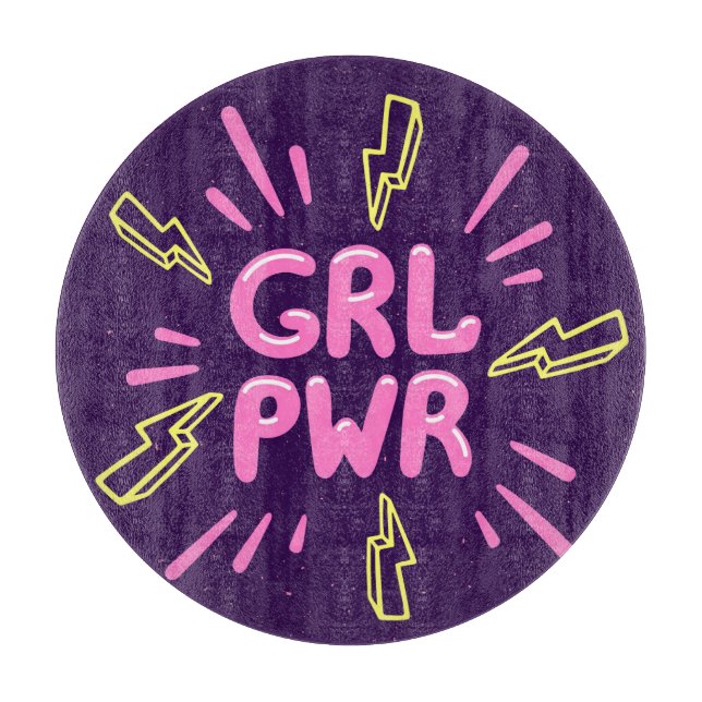 Planche À Découper Le slogan féministe "Girl power", arrière - plan v (Devant)