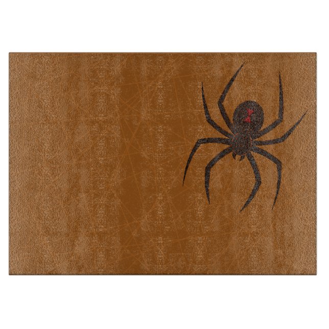 Planche À Découper Le tableau de coupe en verre de l'araignée (Devant)