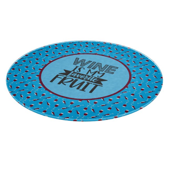 Planche À Découper Le vin est mon fruit préféré drôle  (Coin)