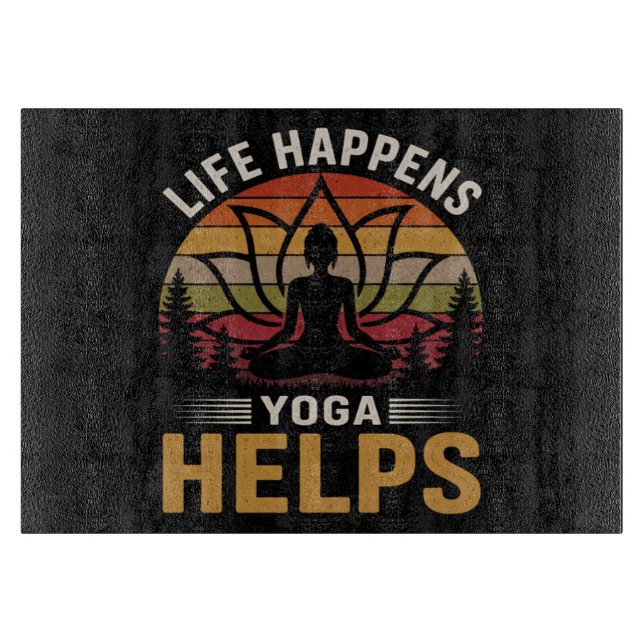 Planche À Découper Le Yoga Aide à Vivre (Devant)