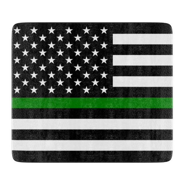 Planche À Découper Légère ligne verte : Anciens combattants patriotiq (Devant)