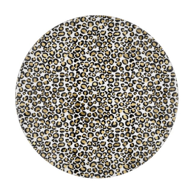 PLANCHE À DÉCOUPER LEOPARD POSTER DE ANIMAL PLATEAU CUTTING BOARD (Devant)