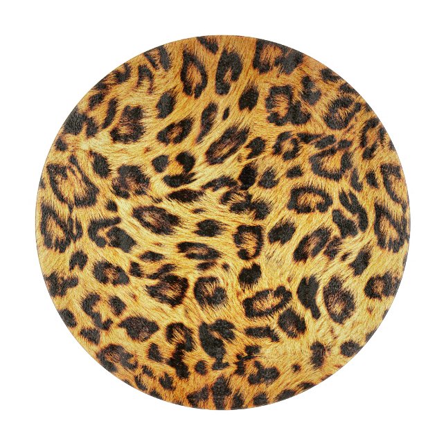 Planche À Découper Leopard tendance : Motif de design de peau. (Devant)