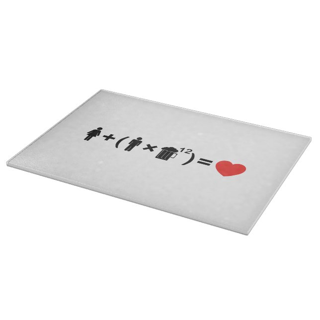 Planche À Découper L'équation d'amour pour les hommes (Coin)