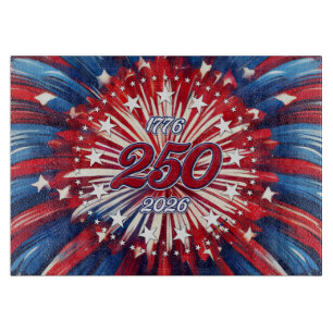 Planche À Découper Les 250 ans d'Amérique 1776-2026 Feux d'artifice R