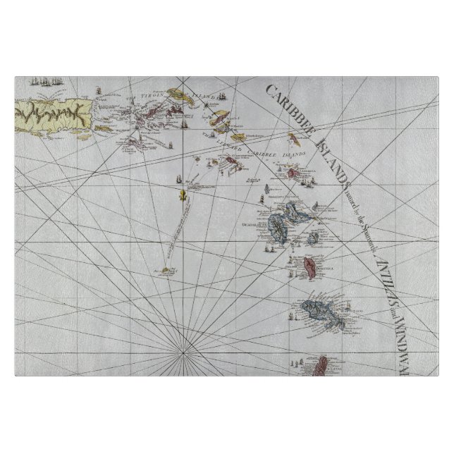 PLANCHE À DÉCOUPER LES CARAÏBE : CARTE, 1775 (Devant)