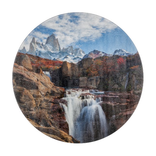 Planche À Découper Les cascades | Fitz Roy Mountain, Argentine (Devant)