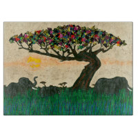 Les éléphants sur les plans de l'Afrique