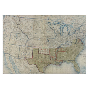 Planche À Découper Les Etats-Unis en juin 1861